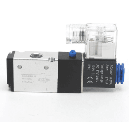 Válvula pneumática direcional solenoide mola 1/2 3/2 vias